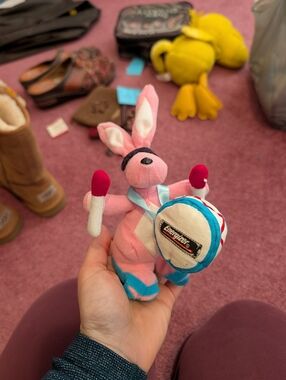 Vintage 90s Energizer Bunny Mini Plush Stuffed Toy Collectible Y2K 2000s